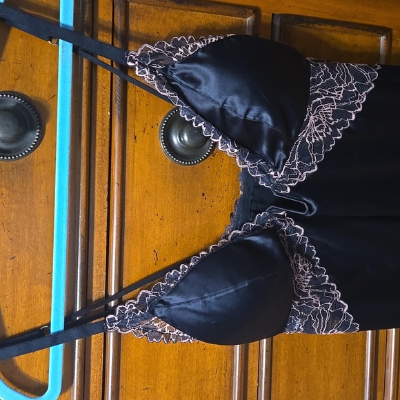 Auden Plus Size Black and Pink Lace Chemise Size XL - Picture 2 of 6